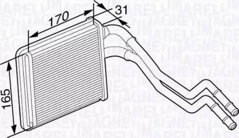 Magneti Marelli 350218356000 - Scambiatore calore, Riscaldamento abitacolo www.autoricambit.com