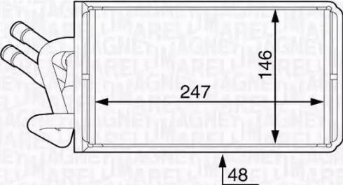 Magneti Marelli 350218362000 - Scambiatore calore, Riscaldamento abitacolo www.autoricambit.com