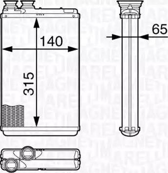 Magneti Marelli 350218339000 - Scambiatore calore, Riscaldamento abitacolo www.autoricambit.com