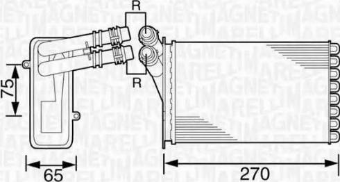 Magneti Marelli 350218224000 - Scambiatore calore, Riscaldamento abitacolo www.autoricambit.com