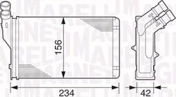 Magneti Marelli 350218221000 - Scambiatore calore, Riscaldamento abitacolo www.autoricambit.com