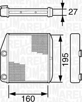 Magneti Marelli 350218227000 - Scambiatore calore, Riscaldamento abitacolo www.autoricambit.com