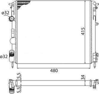 Magneti Marelli 350213991003 - Radiatore, Raffreddamento motore www.autoricambit.com