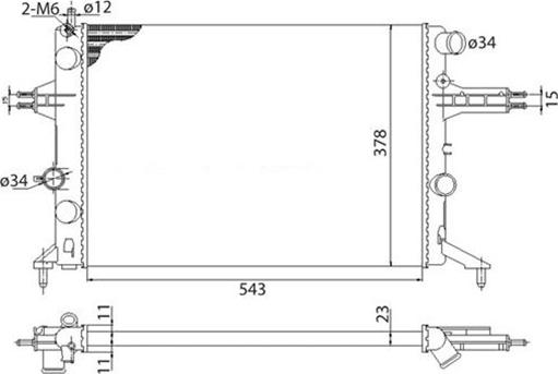 Magneti Marelli 350213960003 - Radiatore, Raffreddamento motore www.autoricambit.com