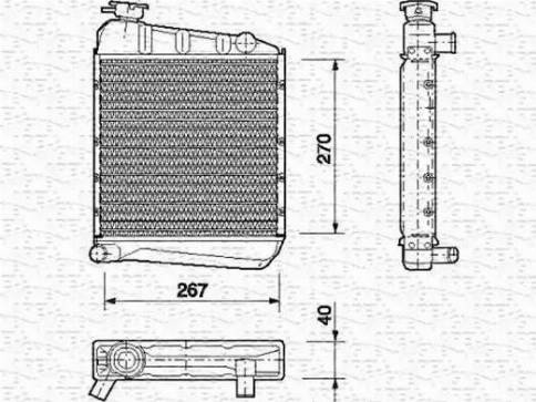 Magneti Marelli 350213409000 - Radiatore, Raffreddamento motore www.autoricambit.com