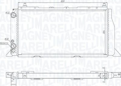 Magneti Marelli 350213406000 - Radiatore, Raffreddamento motore www.autoricambit.com