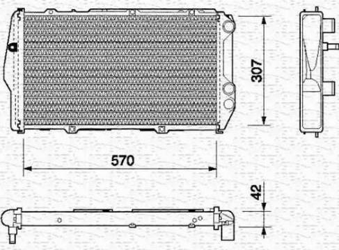 Magneti Marelli 350213402000 - Radiatore, Raffreddamento motore www.autoricambit.com