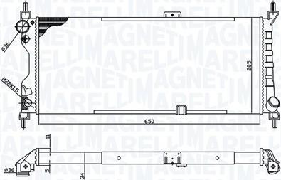 Magneti Marelli 350213588000 - Radiatore, Raffreddamento motore www.autoricambit.com