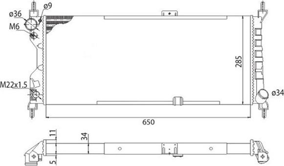 Magneti Marelli 350213588003 - Radiatore, Raffreddamento motore www.autoricambit.com