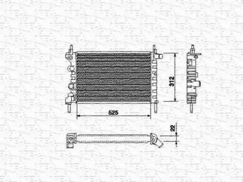 Magneti Marelli 350213684000 - Radiatore, Raffreddamento motore www.autoricambit.com