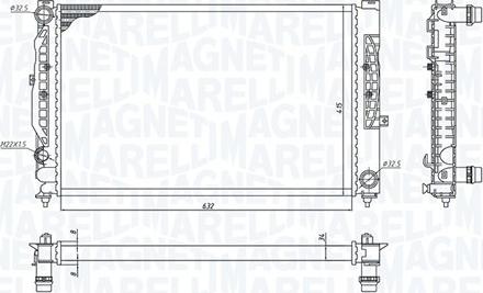 Magneti Marelli 350213199900 - Radiatore, Raffreddamento motore www.autoricambit.com