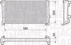 Magneti Marelli 350213199000 - Radiatore, Raffreddamento motore www.autoricambit.com