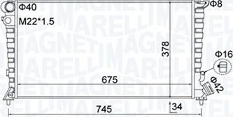 Magneti Marelli 350213195100 - Radiatore, Raffreddamento motore www.autoricambit.com