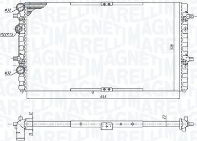 Magneti Marelli 350213191400 - Radiatore, Raffreddamento motore www.autoricambit.com