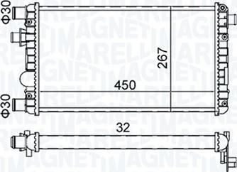 Magneti Marelli 350213191300 - Radiatore, Raffreddamento motore www.autoricambit.com