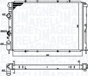 Magneti Marelli 350213193600 - Radiatore, Raffreddamento motore www.autoricambit.com