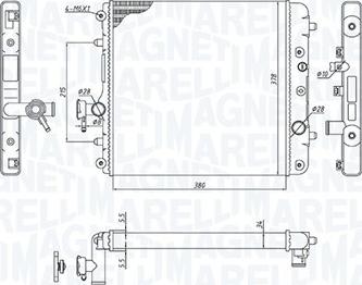 Magneti Marelli 350213193100 - Radiatore, Raffreddamento motore www.autoricambit.com