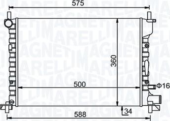 Magneti Marelli 350213193300 - Radiatore, Raffreddamento motore www.autoricambit.com