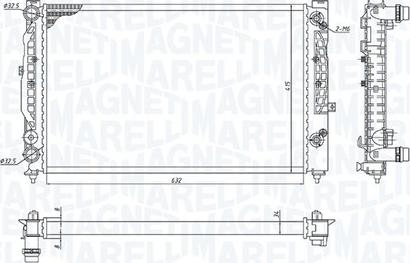 Magneti Marelli 350213193700 - Radiatore, Raffreddamento motore www.autoricambit.com