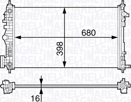 Magneti Marelli 350213140800 - Radiatore, Raffreddamento motore www.autoricambit.com