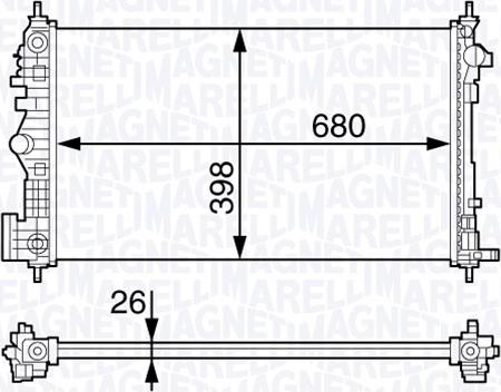 Magneti Marelli 350213141200 - Radiatore, Raffreddamento motore www.autoricambit.com