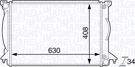 Magneti Marelli 350213143900 - Radiatore, Raffreddamento motore www.autoricambit.com