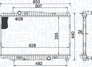 Magneti Marelli 350213155400 - Radiatore, Raffreddamento motore www.autoricambit.com