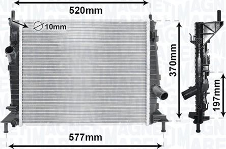 Magneti Marelli 350213169900 - Radiatore, Raffreddamento motore www.autoricambit.com