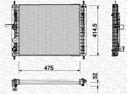 Magneti Marelli 350213164000 - Radiatore, Raffreddamento motore www.autoricambit.com