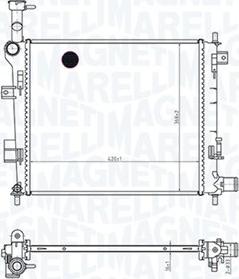 Magneti Marelli 350213165400 - Radiatore, Raffreddamento motore www.autoricambit.com