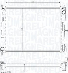 Magneti Marelli 350213165300 - Radiatore, Raffreddamento motore www.autoricambit.com