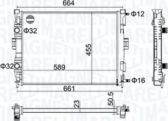 Magneti Marelli 350213160600 - Radiatore, Raffreddamento motore www.autoricambit.com