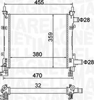 Magneti Marelli 350213161900 - Radiatore, Raffreddamento motore www.autoricambit.com