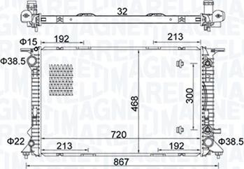 Magneti Marelli 350213161800 - Radiatore, Raffreddamento motore www.autoricambit.com