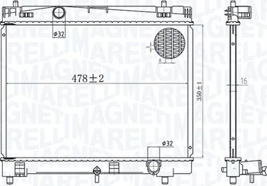 Magneti Marelli 350213167600 - Radiatore, Raffreddamento motore www.autoricambit.com