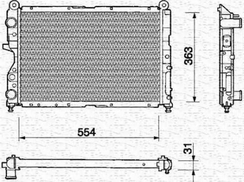 Magneti Marelli 350213108000 - Radiatore, Raffreddamento motore www.autoricambit.com