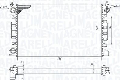 Magneti Marelli 350213189600 - Radiatore, Raffreddamento motore www.autoricambit.com