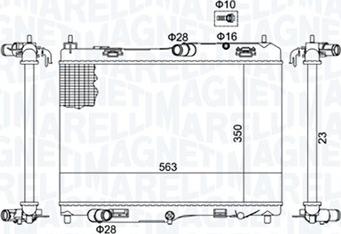 Magneti Marelli 350213184700 - Radiatore, Raffreddamento motore www.autoricambit.com