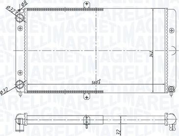 Magneti Marelli 350213180700 - Radiatore, Raffreddamento motore www.autoricambit.com