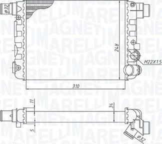 Magneti Marelli 350213188900 - Radiatore, Raffreddamento motore www.autoricambit.com