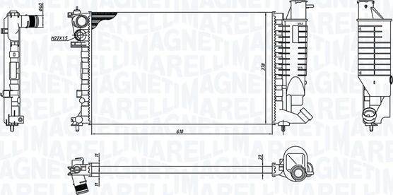 Magneti Marelli 350213188400 - Radiatore, Raffreddamento motore www.autoricambit.com