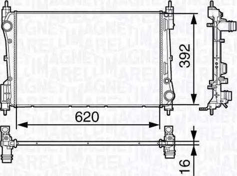 Magneti Marelli 350213131500 - Radiatore, Raffreddamento motore www.autoricambit.com