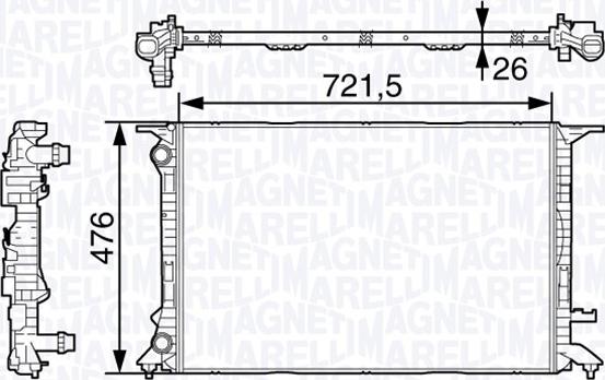 Magneti Marelli 350213138400 - Radiatore, Raffreddamento motore www.autoricambit.com