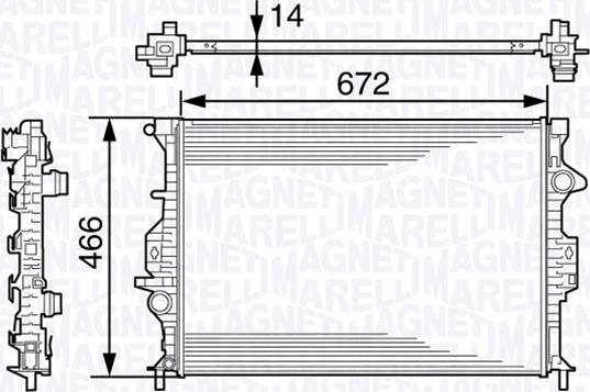 Magneti Marelli 350213138500 - Radiatore, Raffreddamento motore www.autoricambit.com