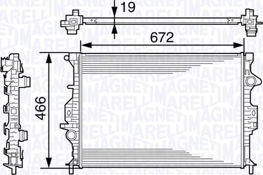 Magneti Marelli 350213138600 - Radiatore, Raffreddamento motore www.autoricambit.com