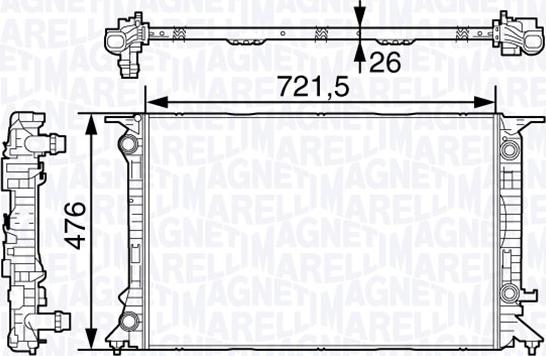 Magneti Marelli 350213138700 - Radiatore, Raffreddamento motore www.autoricambit.com