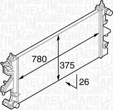 Magneti Marelli 350213129400 - Radiatore, Raffreddamento motore www.autoricambit.com