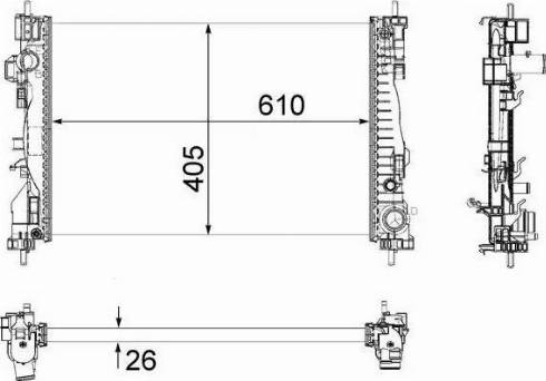 Magneti Marelli 350213129600 - Radiatore, Raffreddamento motore www.autoricambit.com