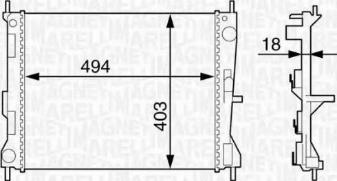 Magneti Marelli 350213129300 - Radiatore, Raffreddamento motore www.autoricambit.com