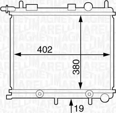 Magneti Marelli 350213125700 - Radiatore, Raffreddamento motore www.autoricambit.com